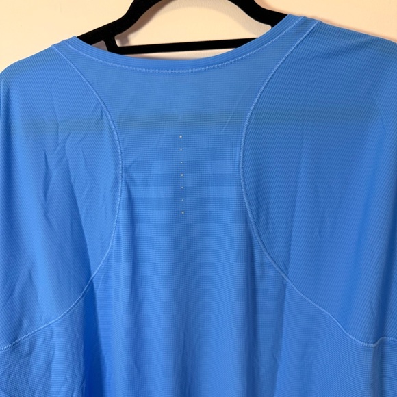 NWT Athleta Bright Blue Women’s Grid Knit Long Sleeve Top Size XL - Picture 6 of 9